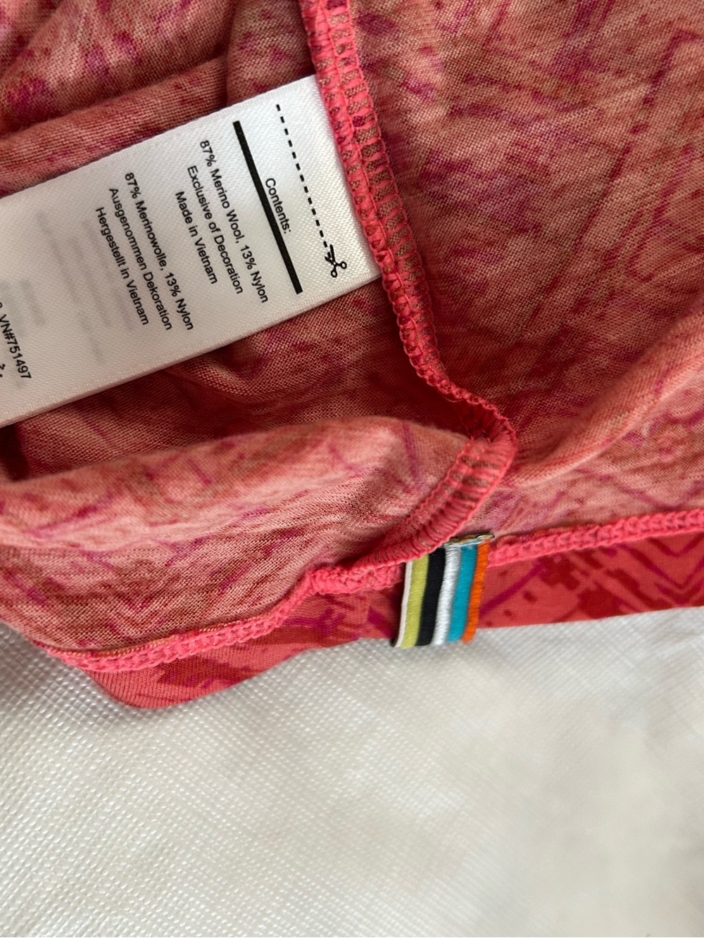Smartwool Orange Patterned Top - Picture 2 of 6